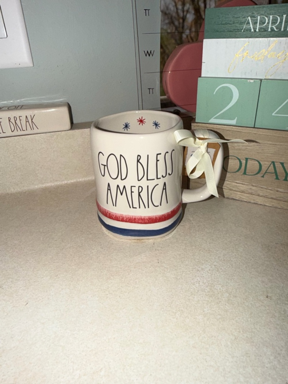 Rae dunn god bless America mug